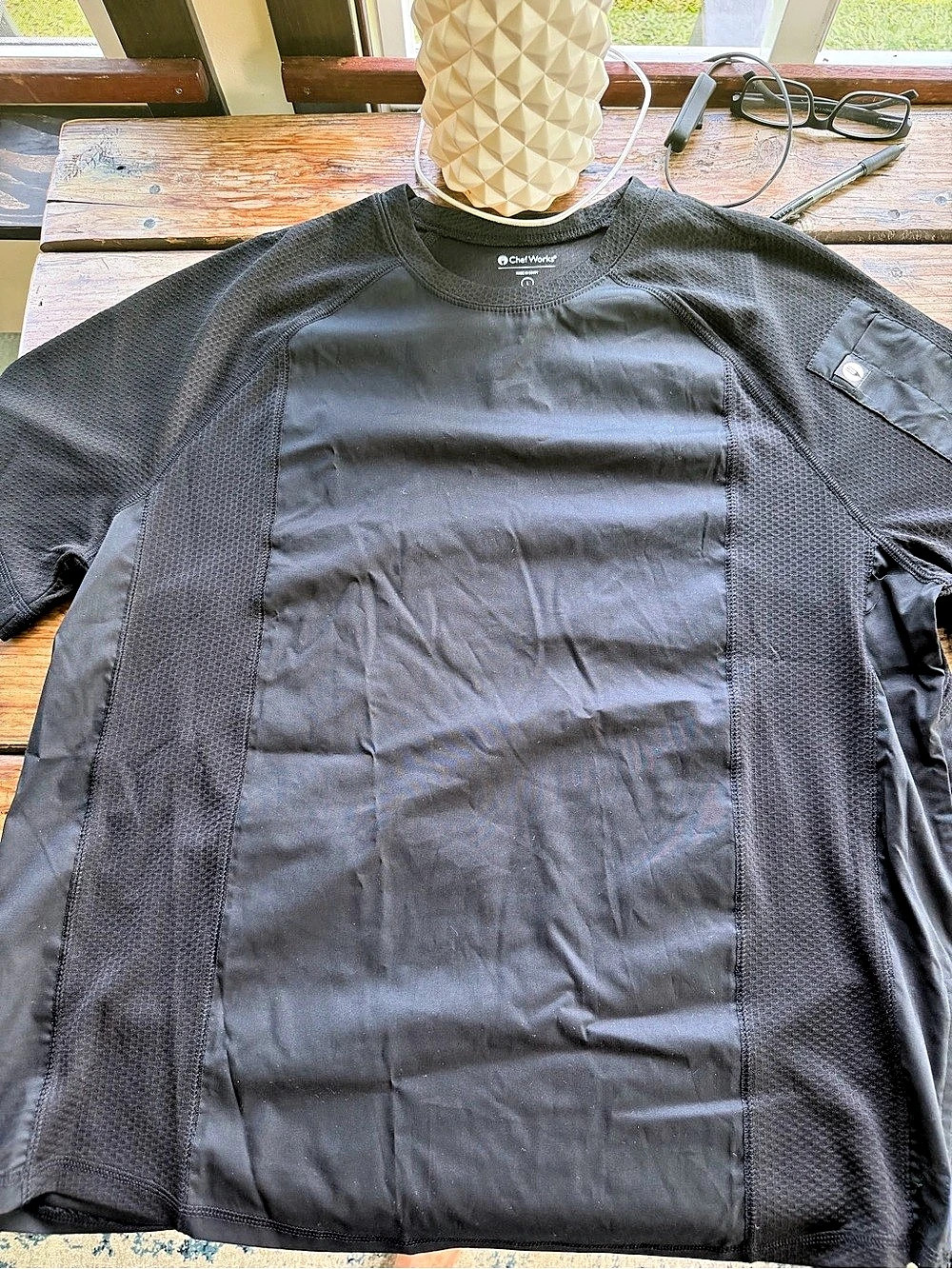 (4) BUNDLE Chef Works Men's Aryes Cool Vent Crew Shirt- NWT